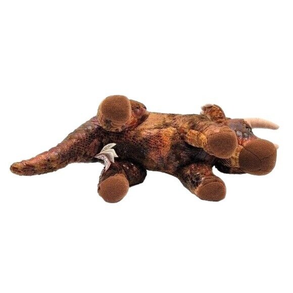 2/$15 Douglas Cuddle Dinosaur Plush Brown 11.5" Stuffed Horn Triceratops #7727 - Picture 8 of 11